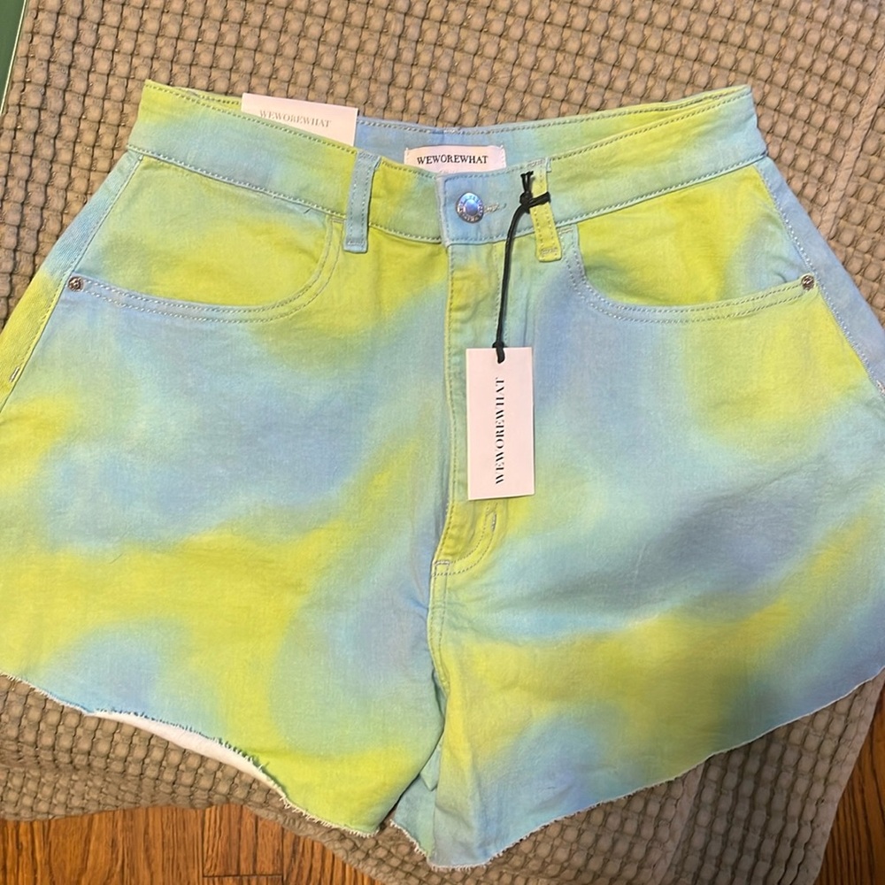 NWT We wore what Tie Dye Flare Bell Shorts